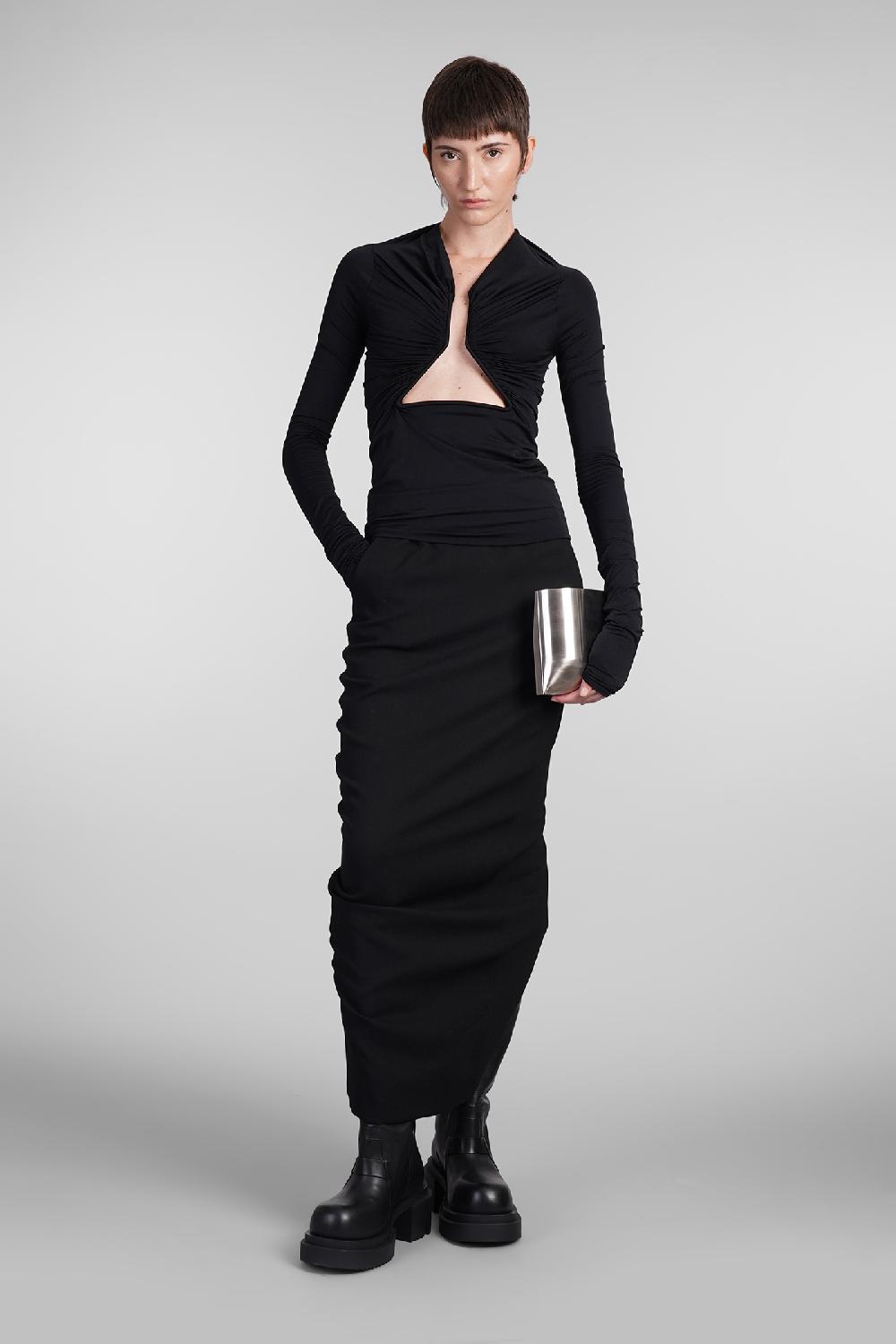 Deliberti Rick Owens Topwear Ls Prong In Nylon Nero Cod. 402988 - Deliberti The Luxury Shopping