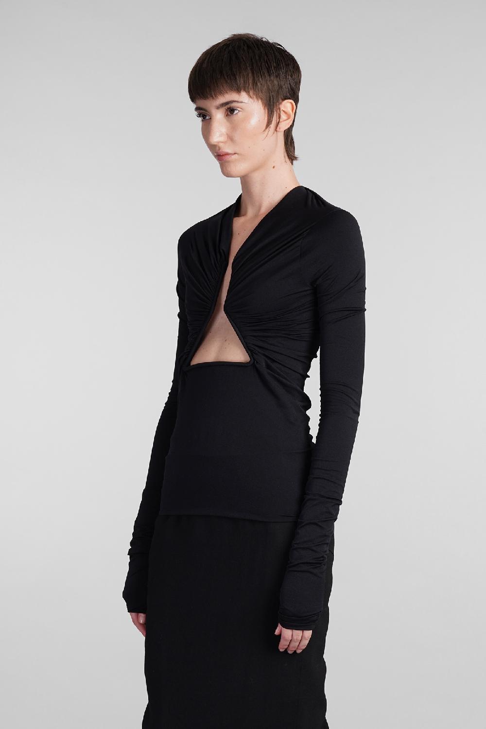 Deliberti Rick Owens Topwear Ls Prong In Nylon Nero Cod. 402988 - Deliberti The Luxury Shopping