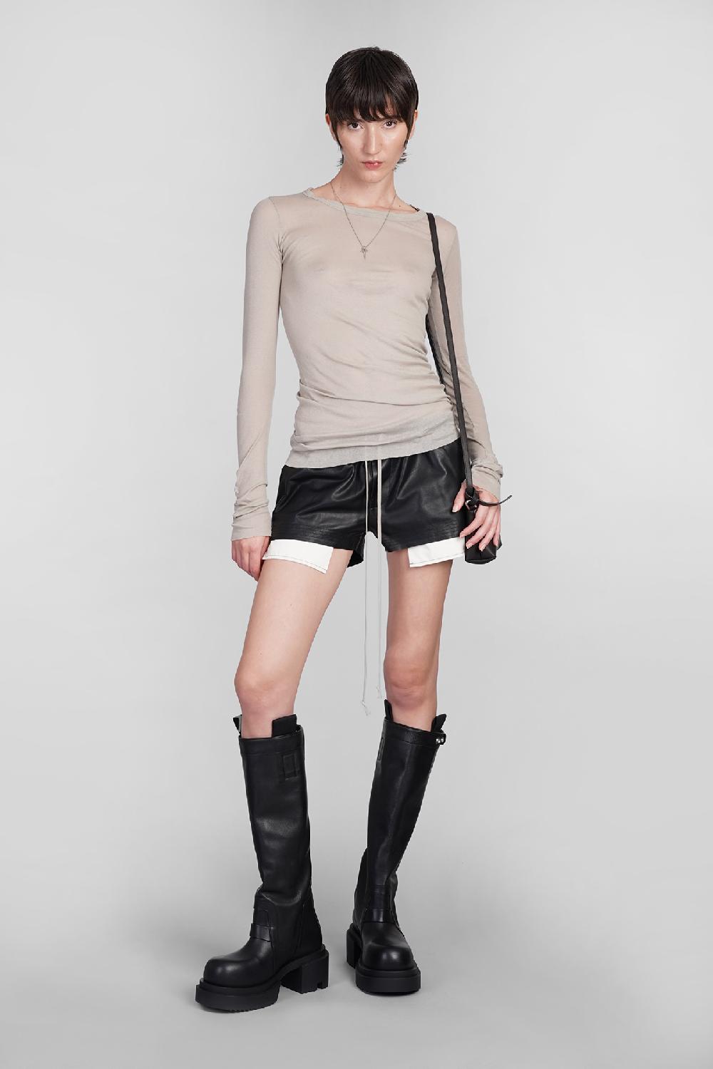 Deliberti Rick Owens Topwear Rib Ls T In Cotone Grigio Cod. 402129 - Deliberti The Luxury Shopping