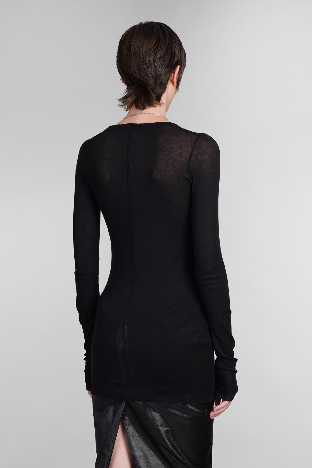Deliberti Rick Owens Topwear Rib Ls T In Cotone Nero Cod. 402128 - Deliberti The Luxury Shopping