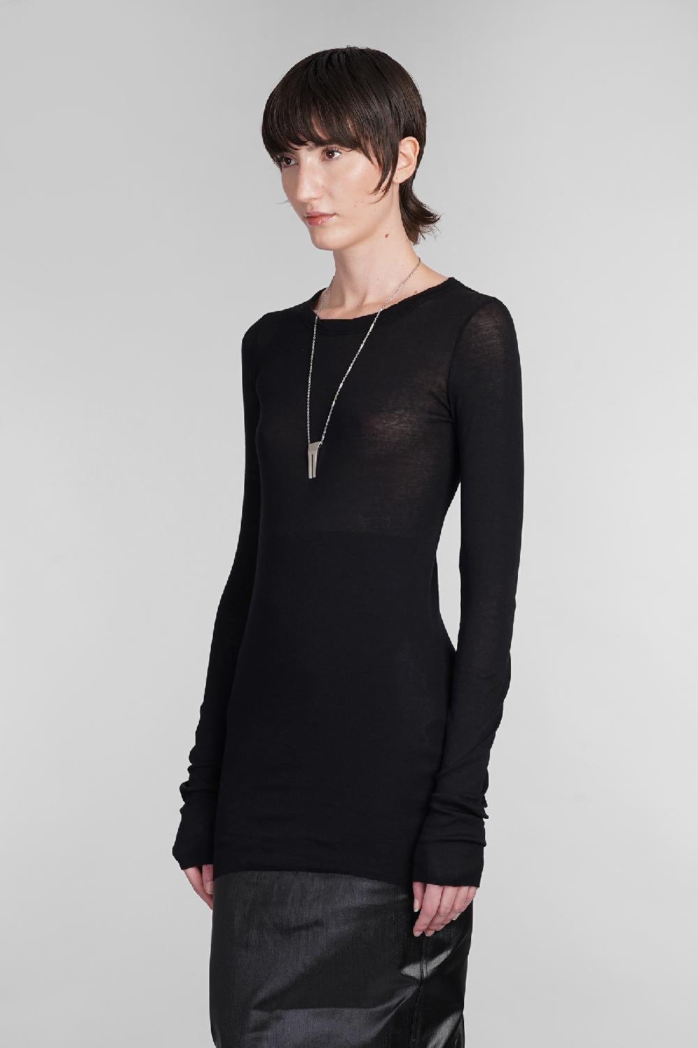 Deliberti Rick Owens Topwear Rib Ls T In Cotone Nero Cod. 402128 - Deliberti The Luxury Shopping