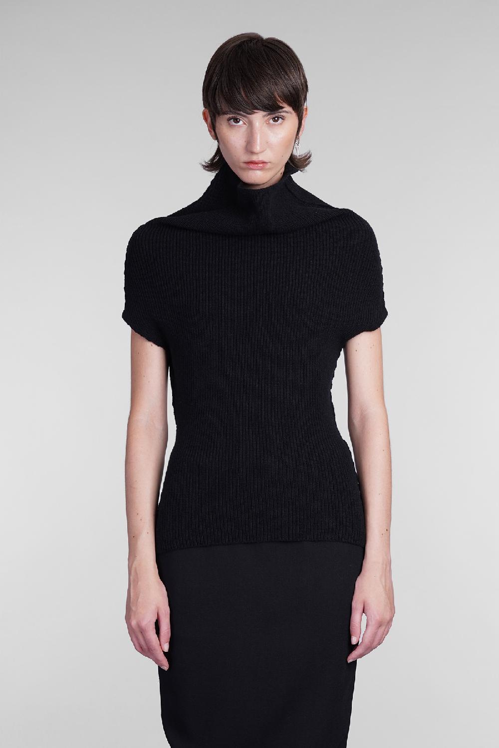 Deliberti Rick Owens Topwear sl crater in lana nera cod. 406376 - Deliberti The Luxury Shopping