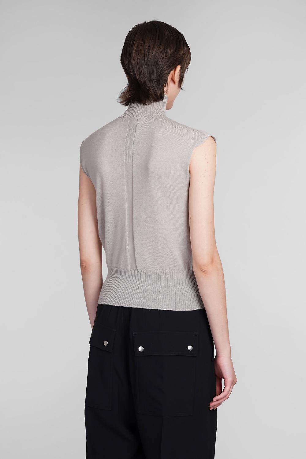Deliberti Rick Owens Topwear Sl Turtle In Lana Grigia Cod. 402146 - Deliberti The Luxury Shopping