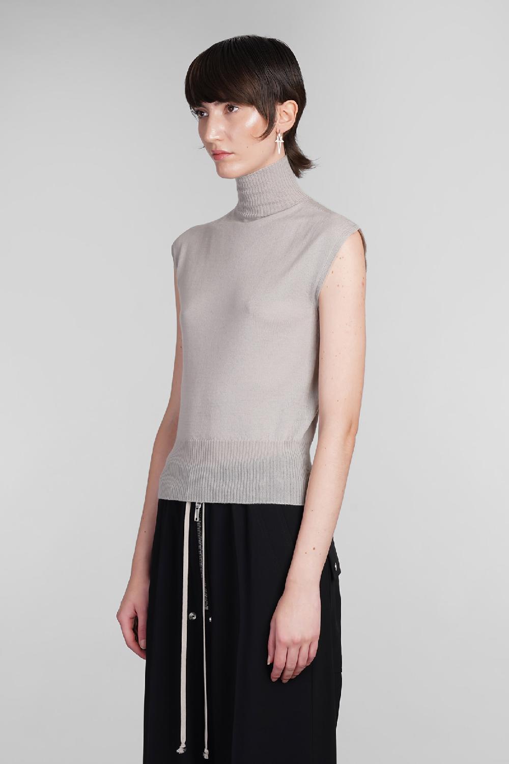Deliberti Rick Owens Topwear Sl Turtle In Lana Grigia Cod. 402146 - Deliberti The Luxury Shopping
