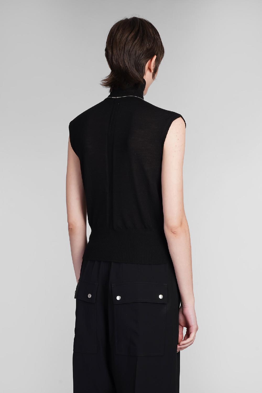 Deliberti Rick Owens Topwear Sl Turtle In Lana Nera Cod. 402145 - Deliberti The Luxury Shopping