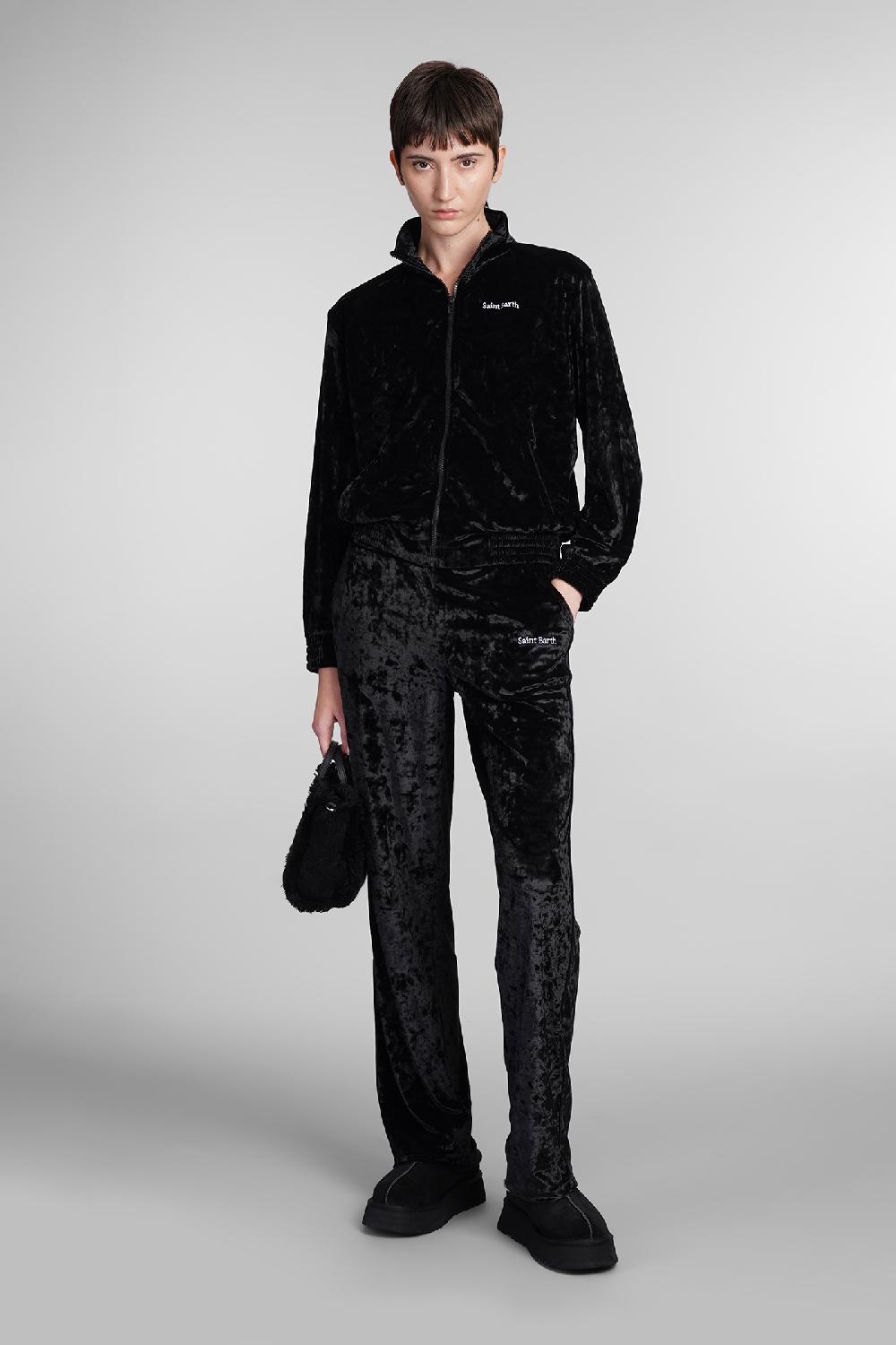 Deliberti Saint Barth Mc2 Pantalone Yvonne In Poliestere Nero Cod. 408955 - Deliberti The Luxury Shopping