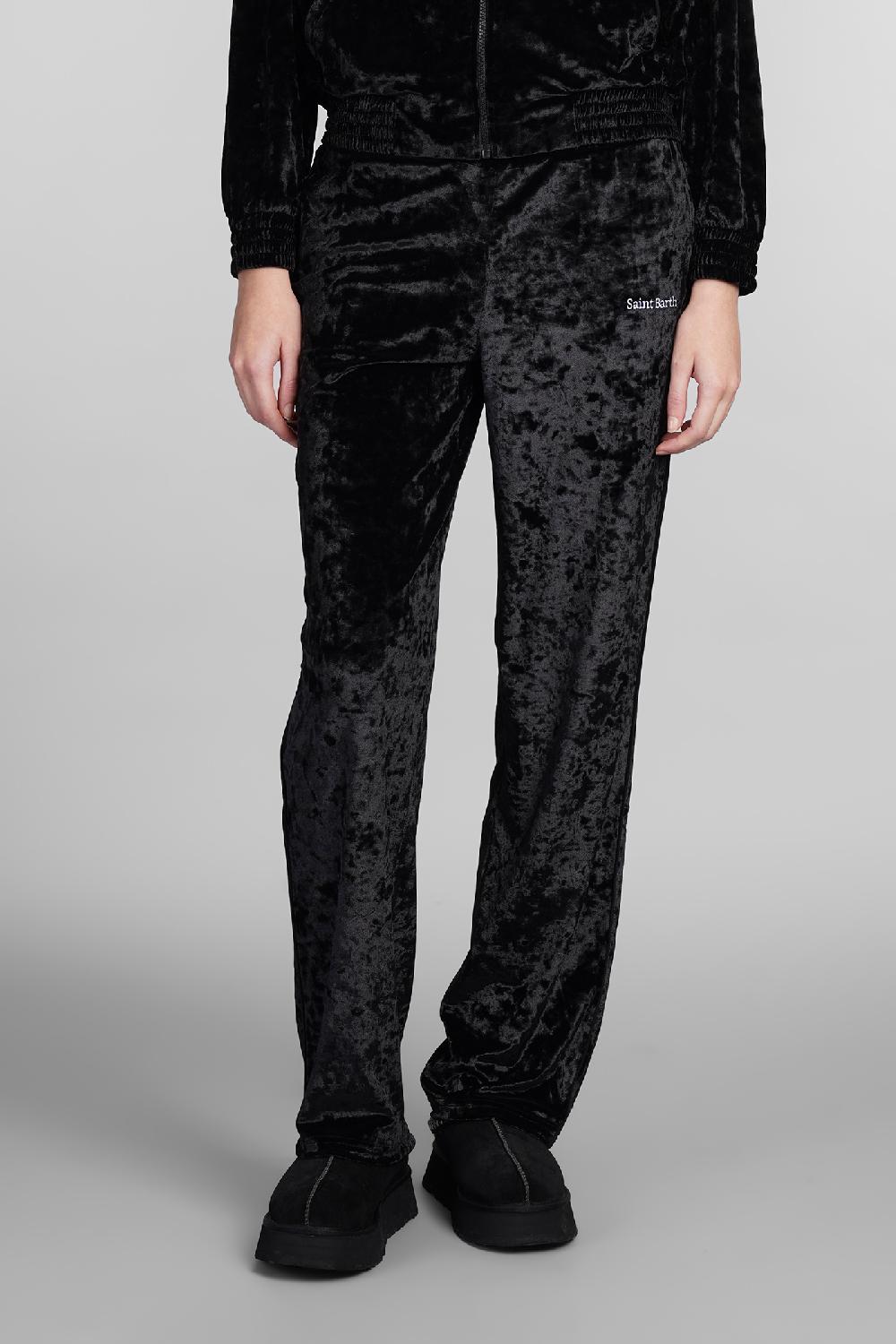 Deliberti Saint Barth Mc2 Pantalone yvonne in poliestere nero cod. 408955 - Deliberti The Luxury Shopping
