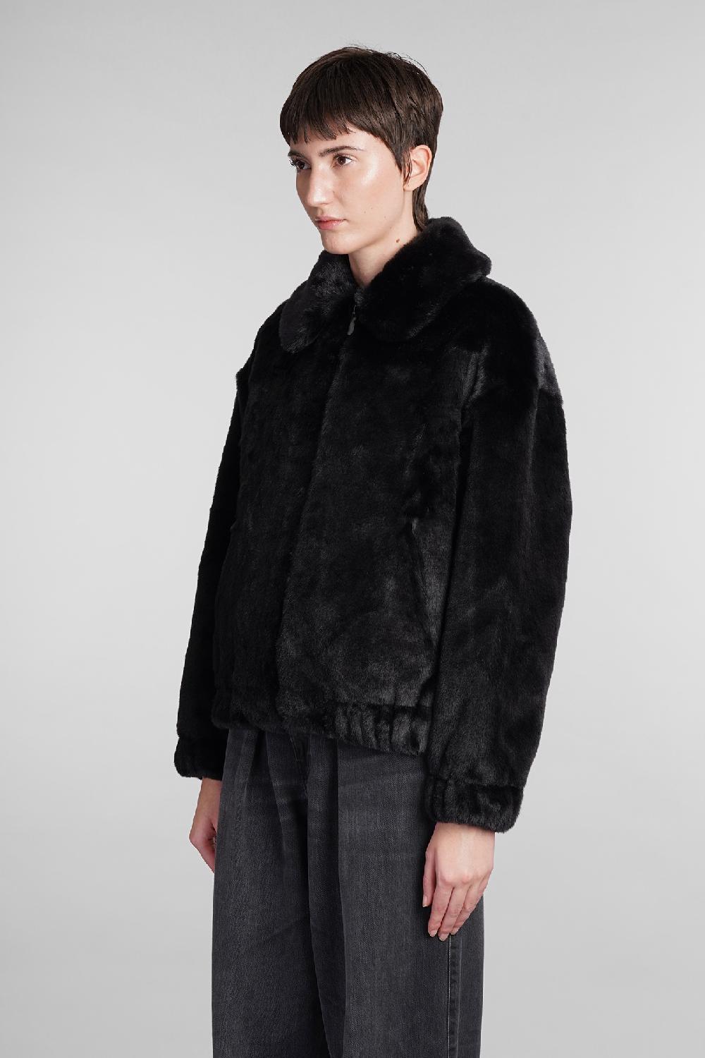 Deliberti Saint Barth Mc2 Pelliccia Aveline In Acrilico Nero Cod. 408931 - Deliberti The Luxury Shopping