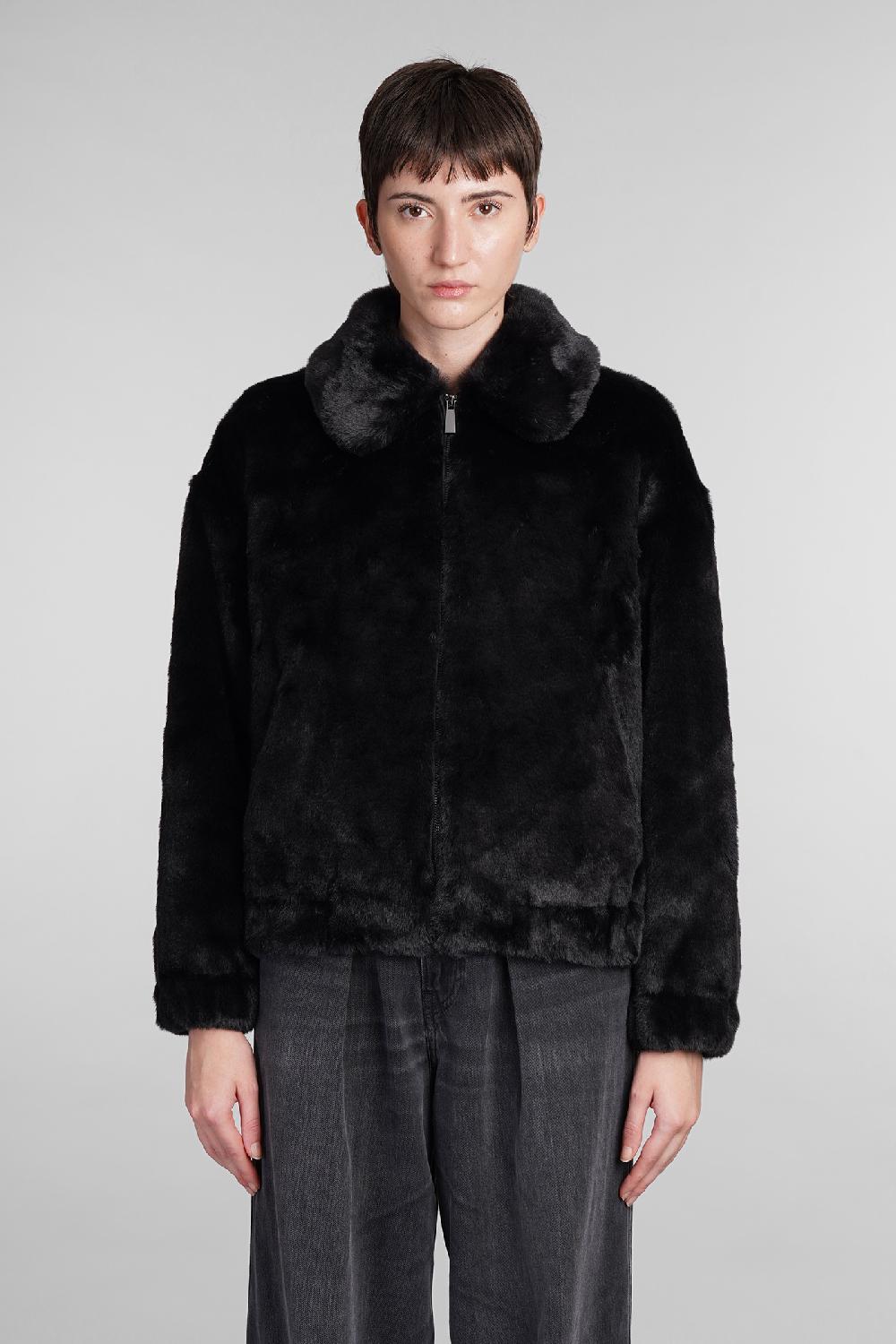 Deliberti Saint Barth Mc2 Pelliccia aveline in acrilico nero cod. 408931 - Deliberti The Luxury Shopping