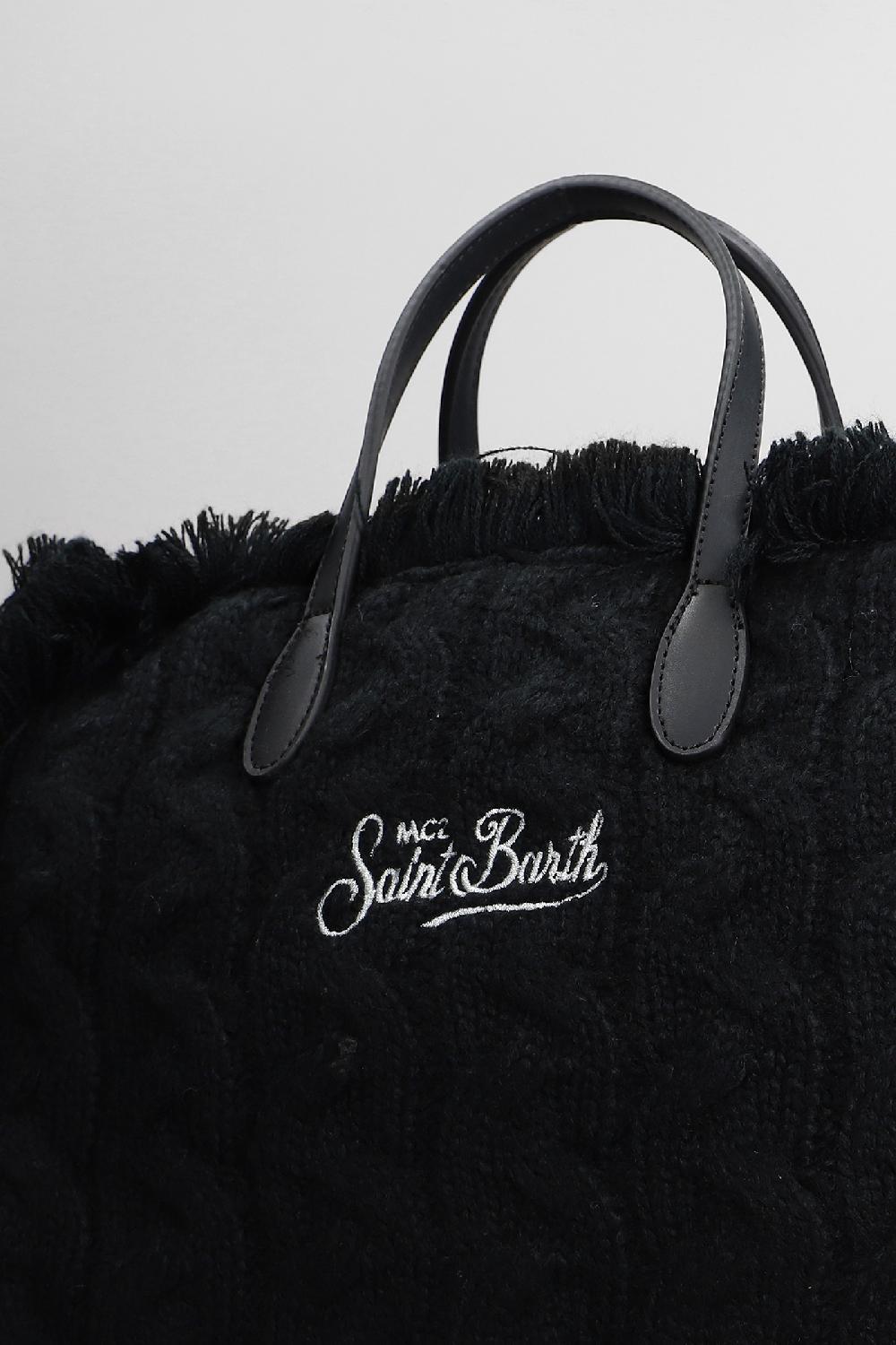Deliberti Saint Barth Mc2 Tote Colette W In Acrilico Nero Cod. 408935 - Deliberti The Luxury Shopping