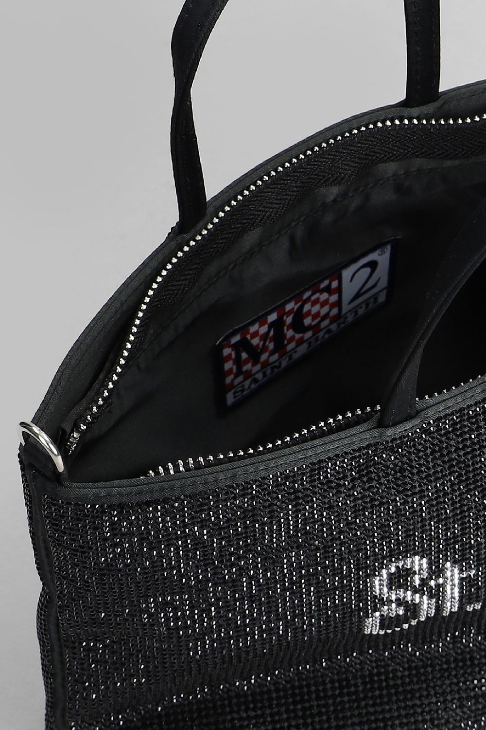 Deliberti Saint Barth Mc2 Tote Strass Mini Bag In Poliestere Nero Cod. 409664 - Deliberti The Luxury Shopping