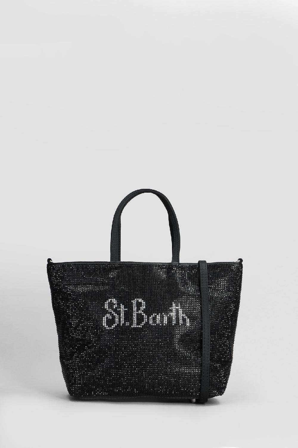 Deliberti Saint Barth Mc2 Tote strass mini bag in poliestere nero cod. 409664 - Deliberti The Luxury Shopping
