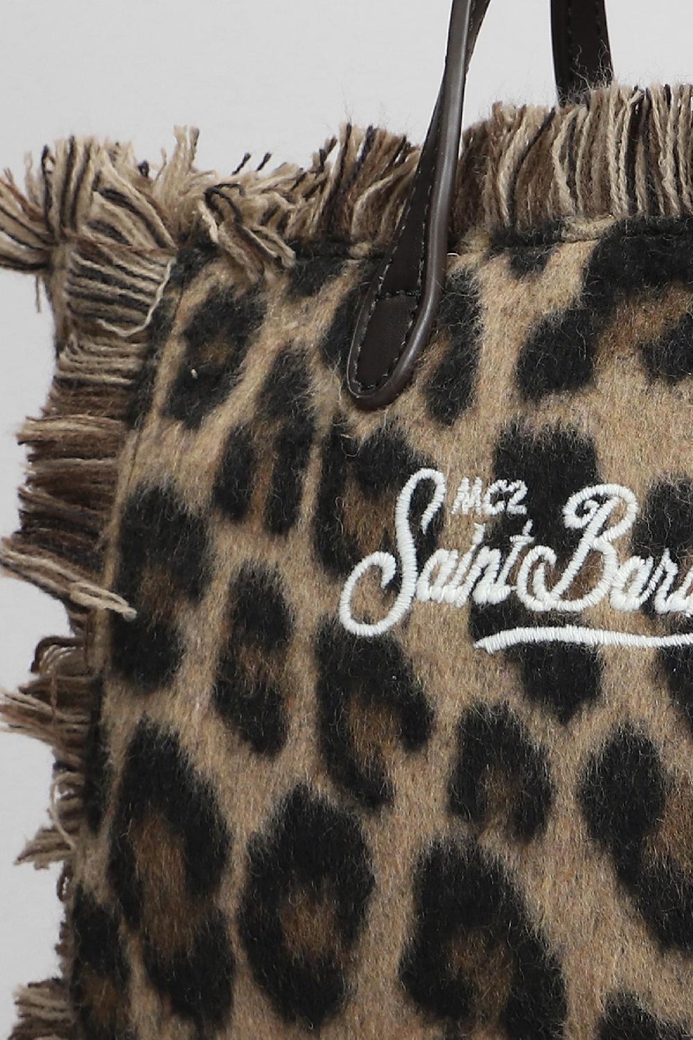 Deliberti Saint Barth Mc2 Tote Vanity Mini W In Poliestere Animalier Cod. 409307 - Deliberti The Luxury Shopping