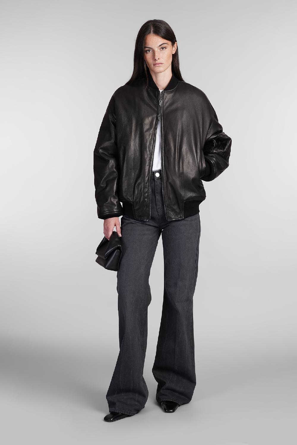 Deliberti Salvatore Santoro Bomber In Pelle Nera Cod. 403403 - Deliberti The Luxury Shopping
