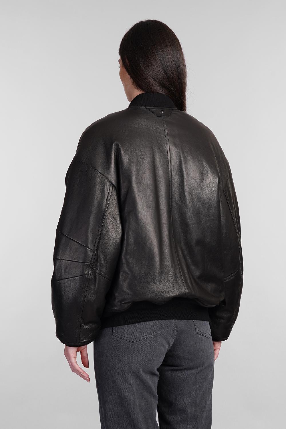 Deliberti Salvatore Santoro Bomber In Pelle Nera Cod. 403403 - Deliberti The Luxury Shopping