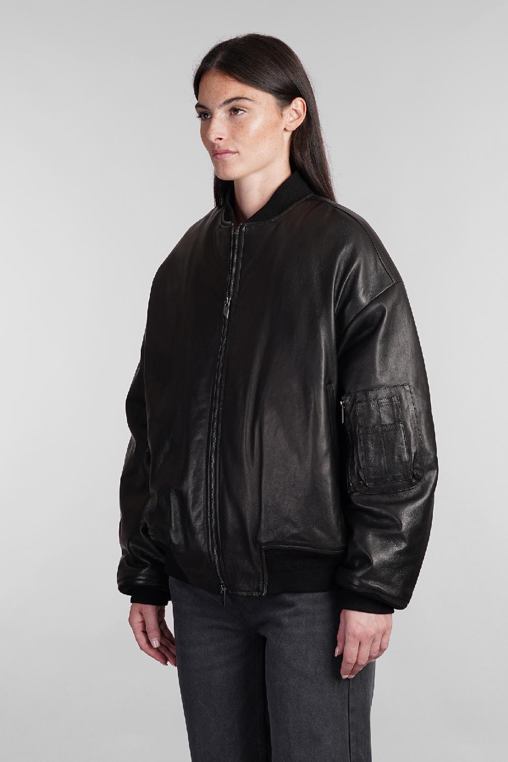 Deliberti Salvatore Santoro Bomber In Pelle Nera Cod. 403403 - Deliberti The Luxury Shopping