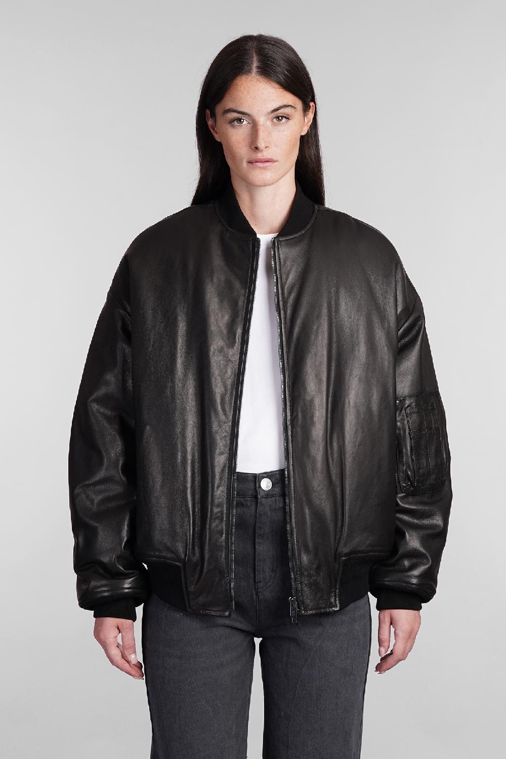 Deliberti Salvatore Santoro Bomber in pelle nera cod. 403403 - Deliberti The Luxury Shopping