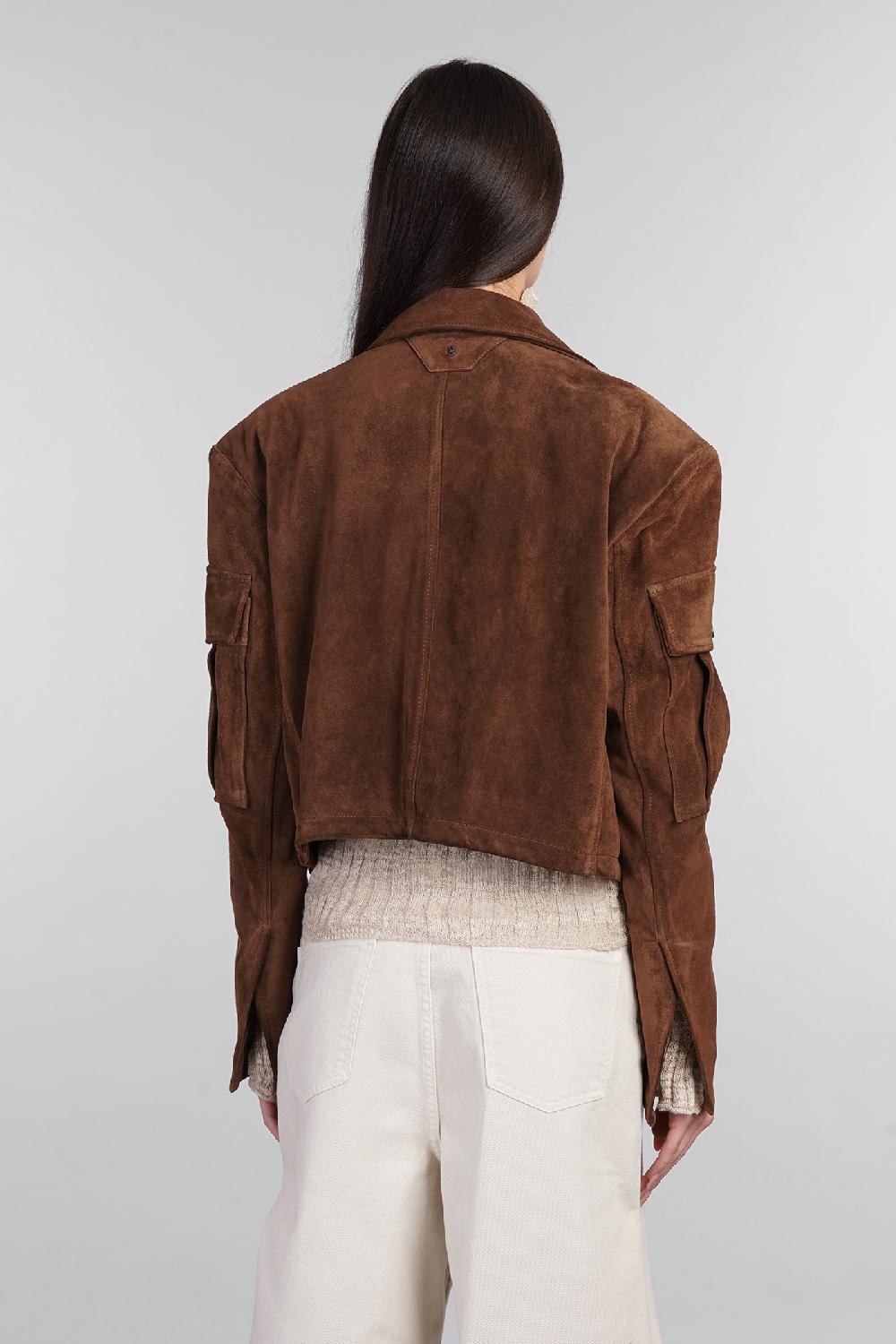 Deliberti Salvatore Santoro Giacca Biker In Pelle Marrone Cod. 402831 - Deliberti The Luxury Shopping