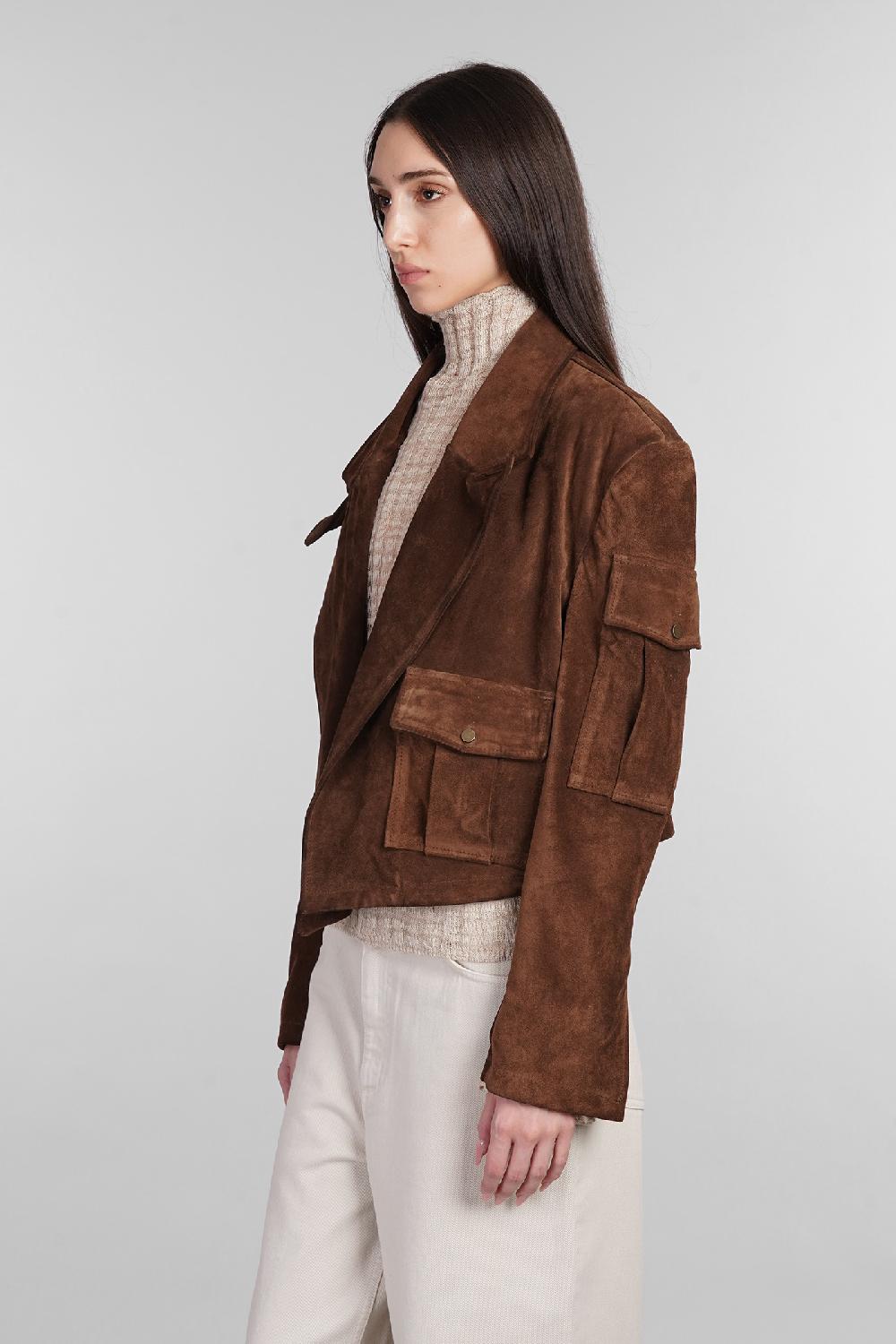 Deliberti Salvatore Santoro Giacca Biker In Pelle Marrone Cod. 402831 - Deliberti The Luxury Shopping