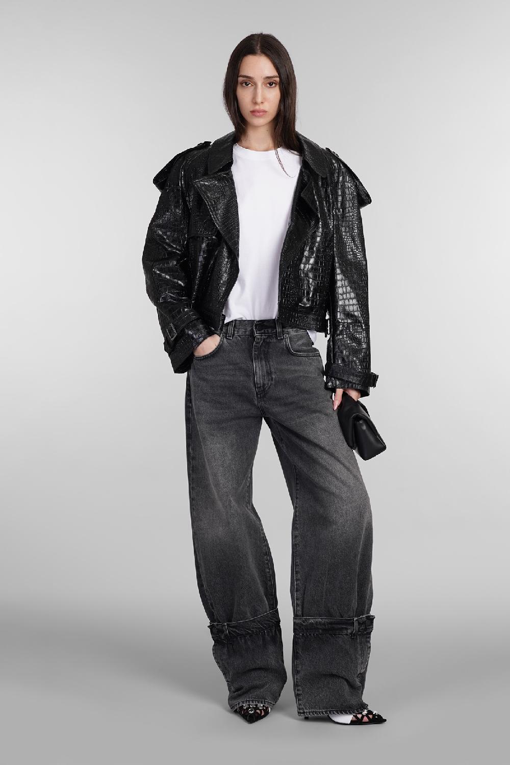 Deliberti Salvatore Santoro Giacca Biker In Pelle Nera Cod. 402834 - Deliberti The Luxury Shopping