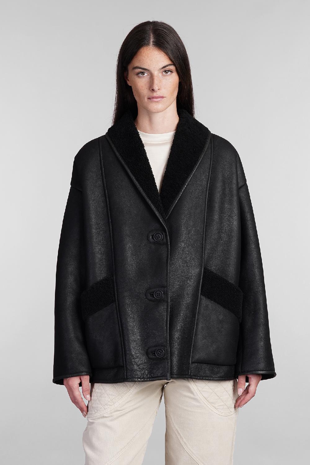 Deliberti Salvatore Santoro Montone in pelle nera cod. 402833 - Deliberti The Luxury Shopping