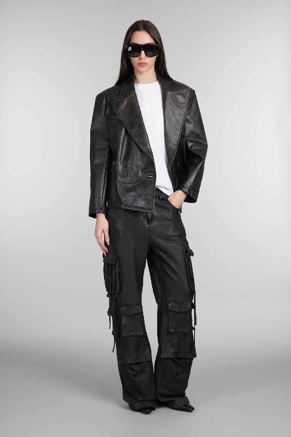 Deliberti Salvatore Santoro Pantalone In Pelle Nera Cod. 394181 - Deliberti The Luxury Shopping