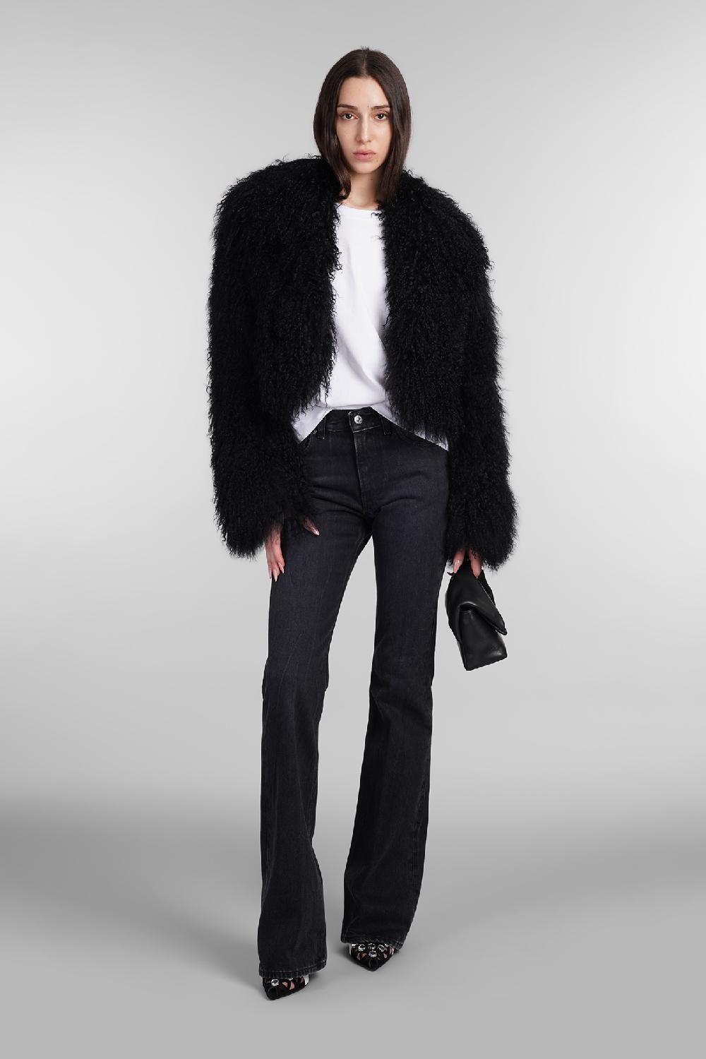 Deliberti Salvatore Santoro Pelliccia In Pelle Nera Cod. 403405 - Deliberti The Luxury Shopping