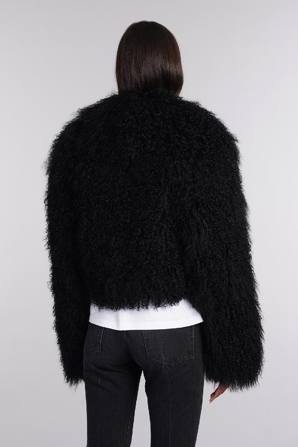 Deliberti Salvatore Santoro Pelliccia In Pelle Nera Cod. 403405 - Deliberti The Luxury Shopping