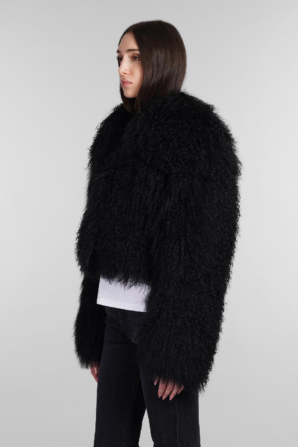 Deliberti Salvatore Santoro Pelliccia In Pelle Nera Cod. 403405 - Deliberti The Luxury Shopping