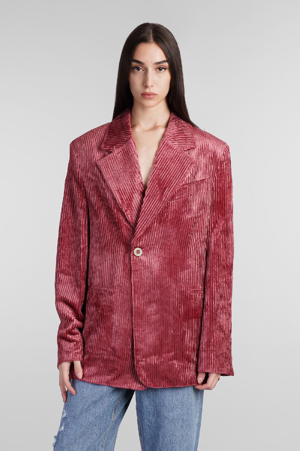 Deliberti Sefr Blazer natsumi blazer in viscosa rosa cod. 409099 - Deliberti The Luxury Shopping