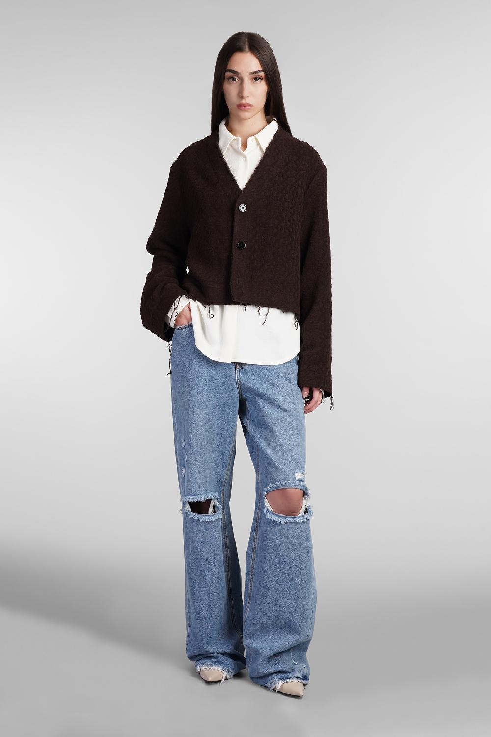 Deliberti Sefr Cardigan Wei Cardigan In Poliacrilico Marrone Cod. 409102 - Deliberti The Luxury Shopping