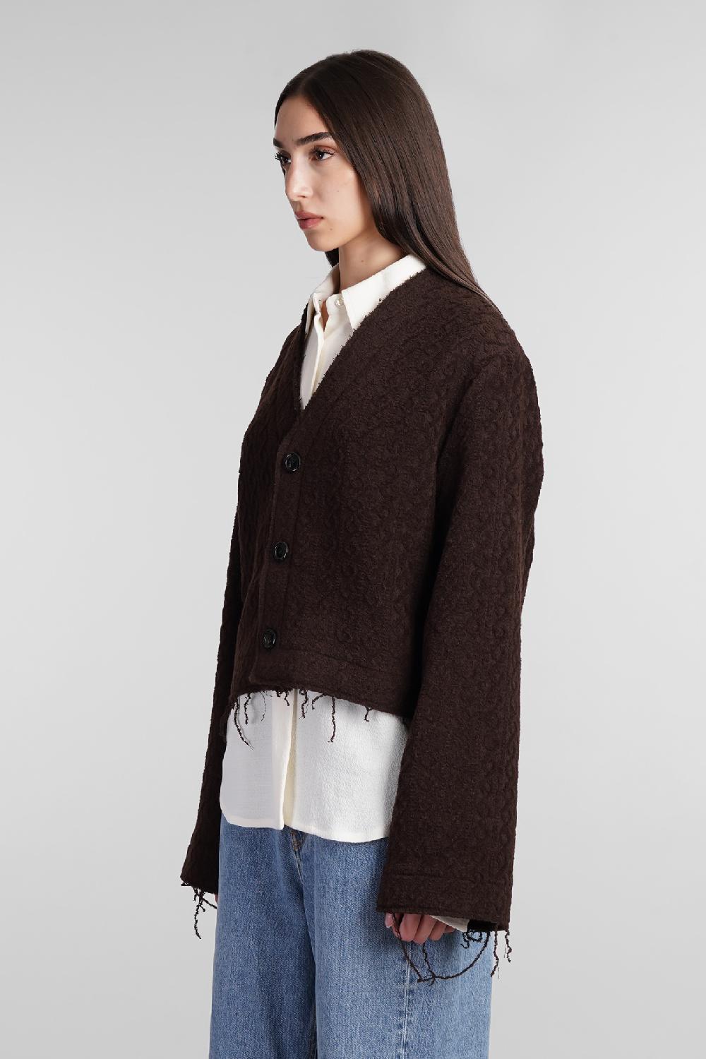 Deliberti Sefr Cardigan Wei Cardigan In Poliacrilico Marrone Cod. 409102 - Deliberti The Luxury Shopping