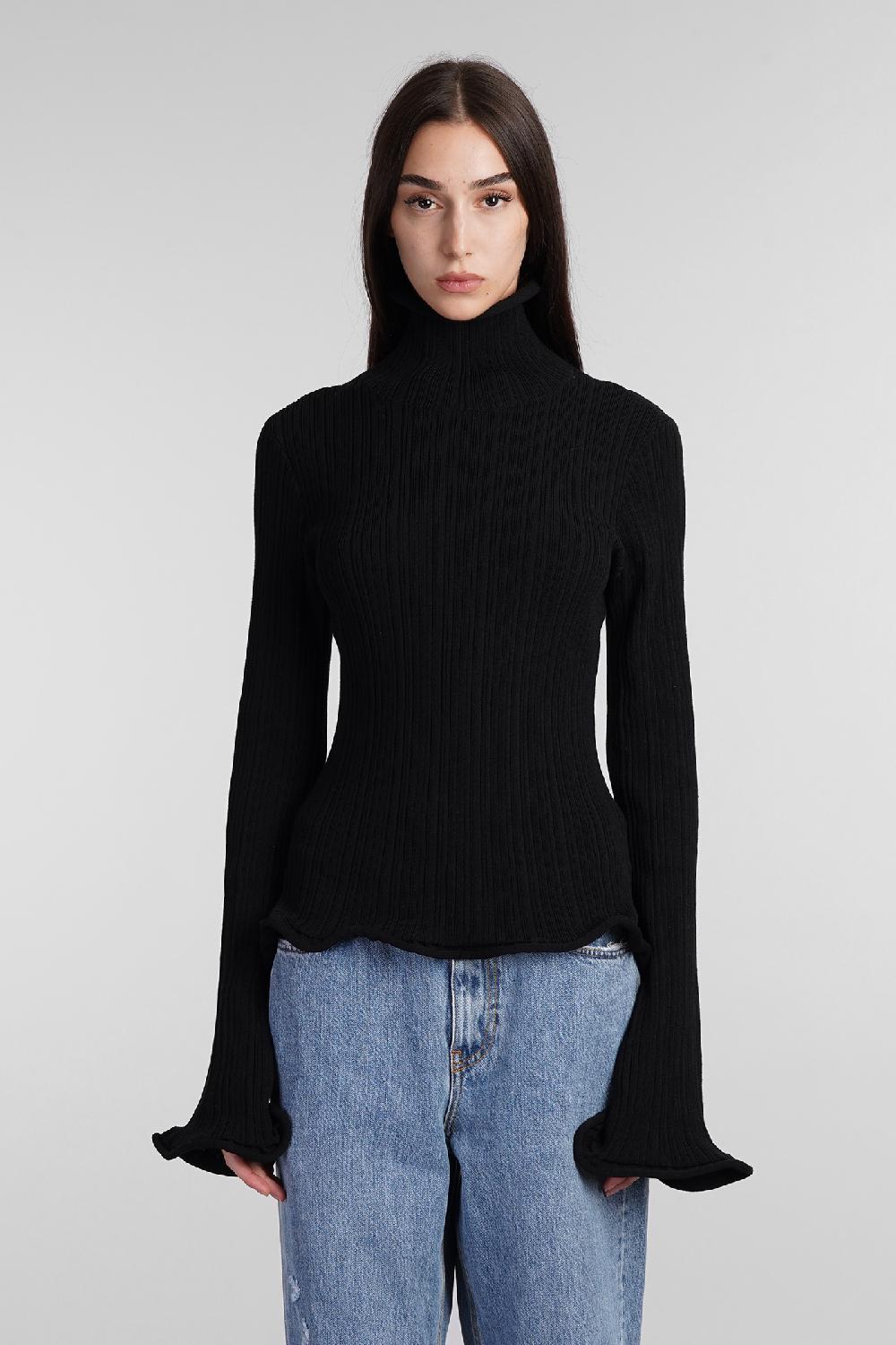 Deliberti Sefr Maglia paloma sweater in cotone nero cod. 409100 - Deliberti The Luxury Shopping