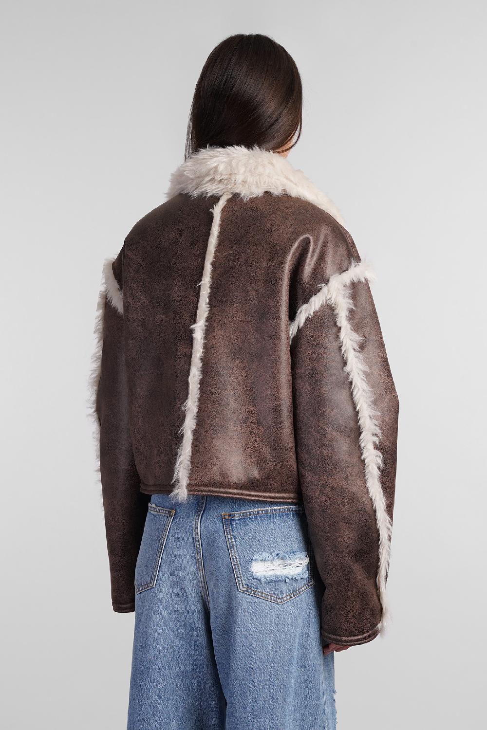 Deliberti Sefr Montone Amari Jacket In Poliestere Marrone Cod. 409095 - Deliberti The Luxury Shopping