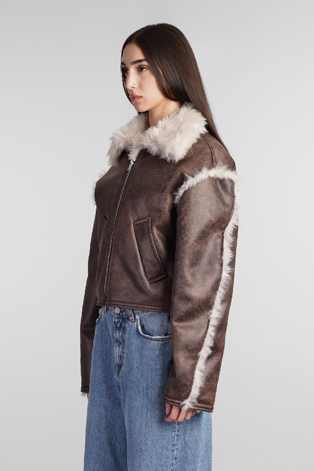 Deliberti Sefr Montone Amari Jacket In Poliestere Marrone Cod. 409095 - Deliberti The Luxury Shopping