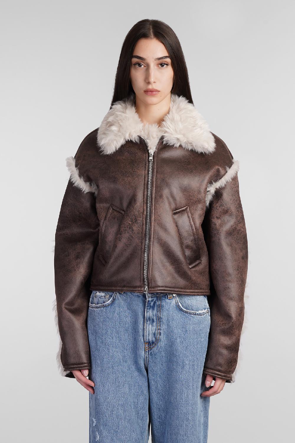 Deliberti Sefr Montone amari jacket in poliestere marrone cod. 409095 - Deliberti The Luxury Shopping