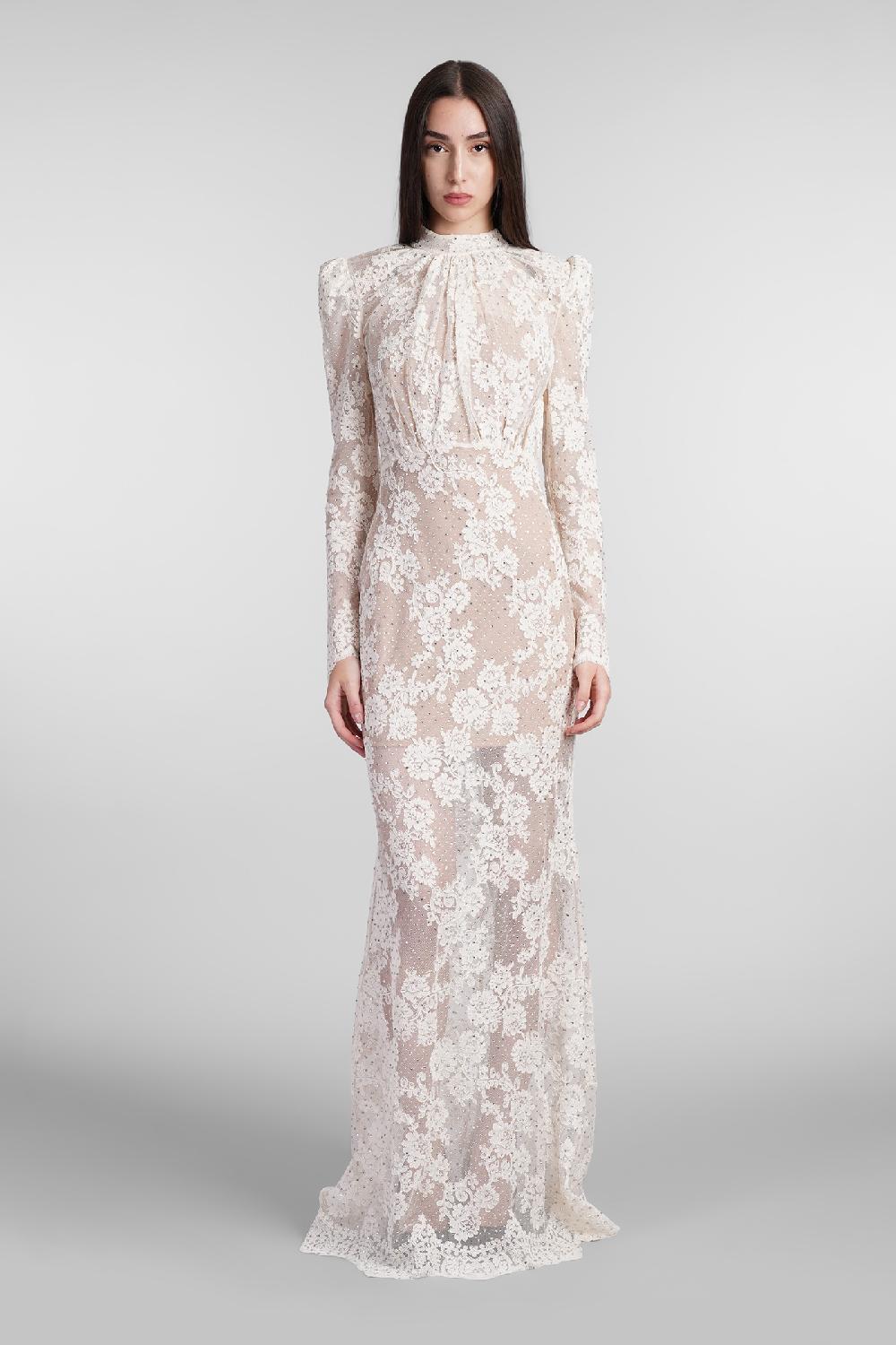 Deliberti Self Portrait Abito in poliestere bianco cod. 408232 - Deliberti The Luxury Shopping