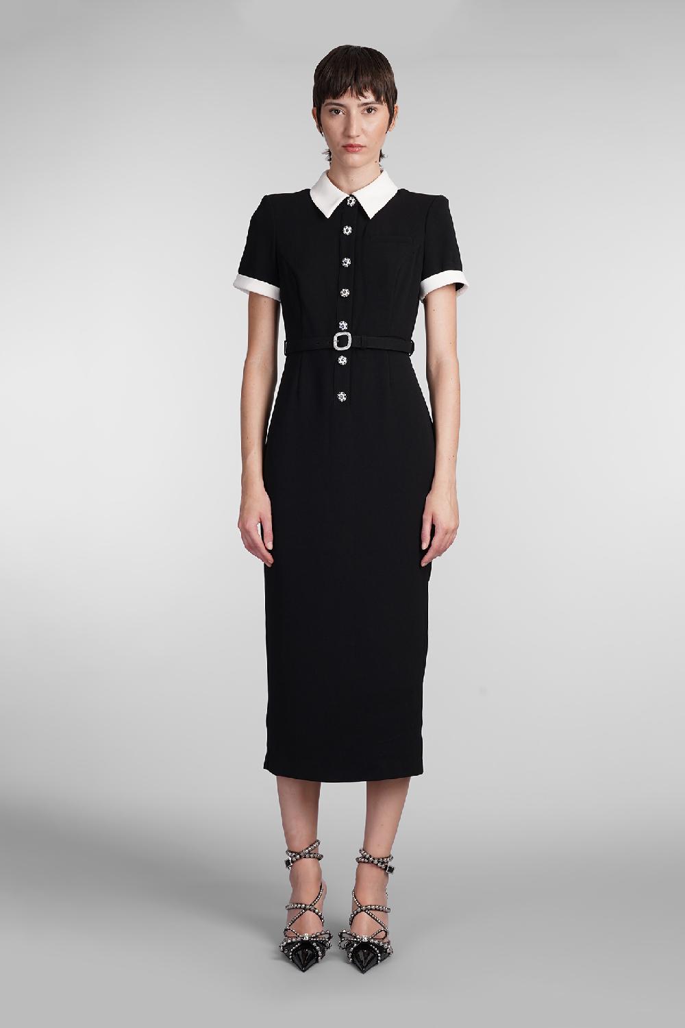 Deliberti Self Portrait Abito in poliestere nero cod. 408225 - Deliberti The Luxury Shopping