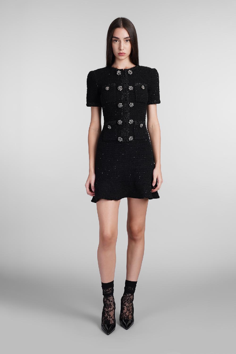 Deliberti Self Portrait Abito in poliestere nero cod. 408228 - Deliberti The Luxury Shopping