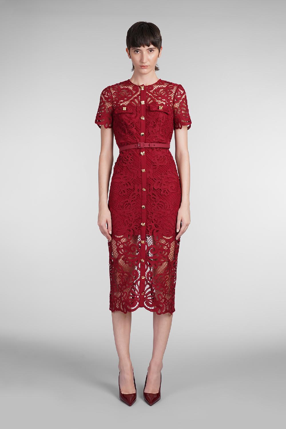 Deliberti Self Portrait Abito in poliestere rosso cod. 403746 - Deliberti The Luxury Shopping