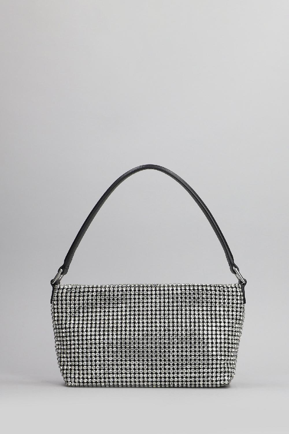 Deliberti Self Portrait Borsa a mano diamante small in vetro argento cod. 399681 - Deliberti The Luxury Shopping
