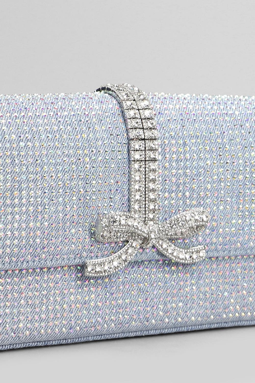 Deliberti Self Portrait Borsa A Mano In Cotone Blu Cod. 403728 - Deliberti The Luxury Shopping