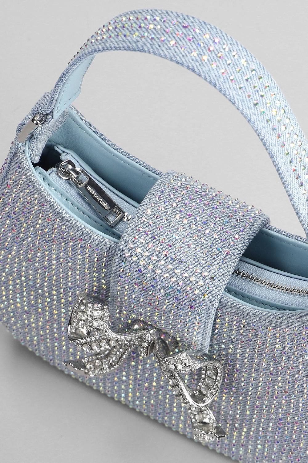 Deliberti Self Portrait Borsa A Mano In Cotone Blu Cod. 403729 - Deliberti The Luxury Shopping