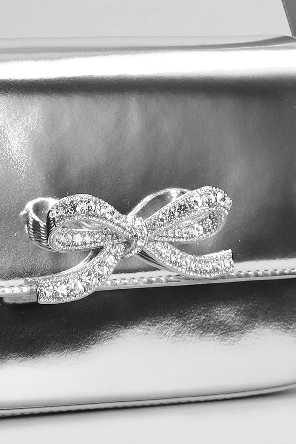 Deliberti Self Portrait Borsa A Mano In Pelle Argento Cod. 403724 - Deliberti The Luxury Shopping