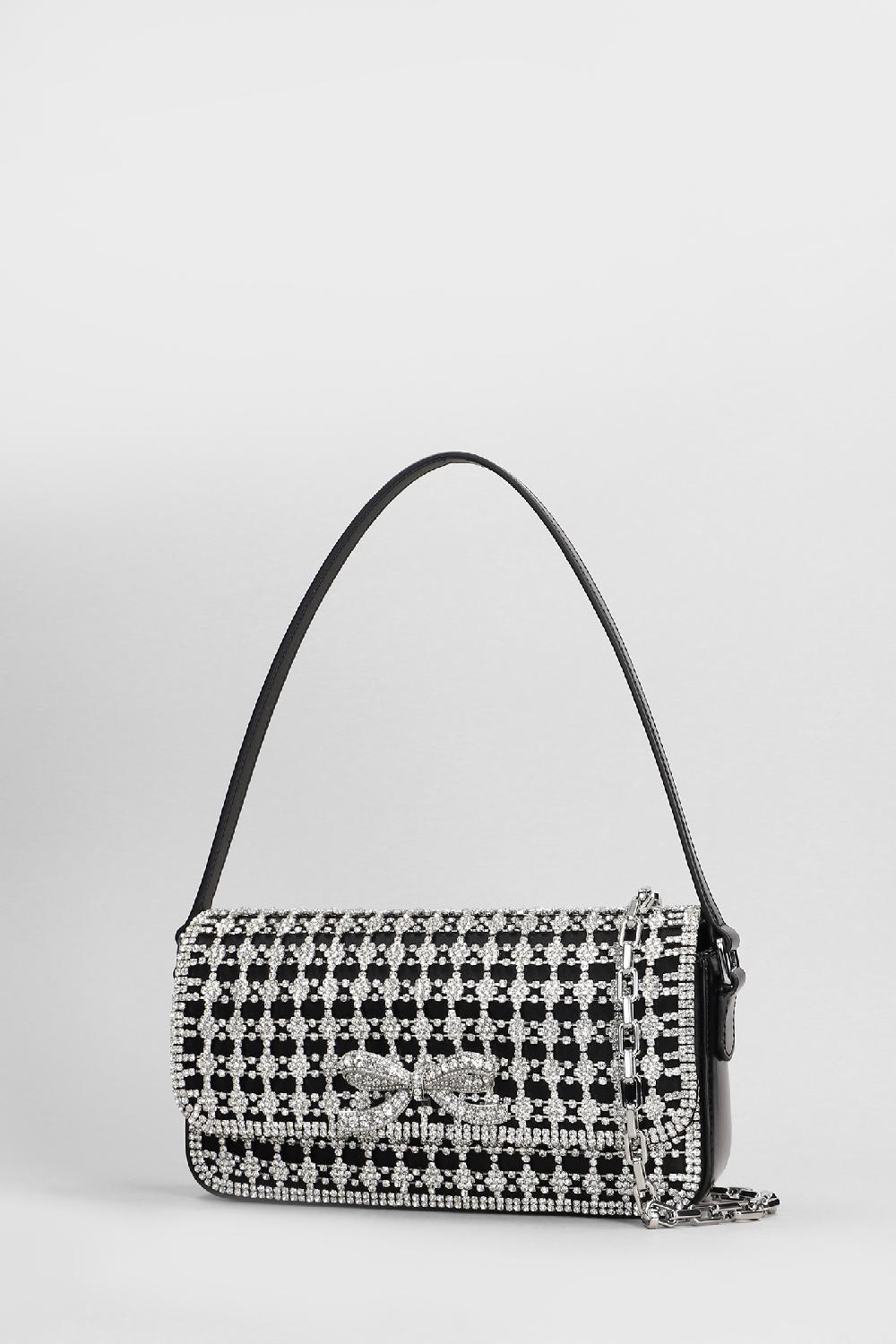 Deliberti Self Portrait Borsa A Spalla Crystal Baguette Bag In Poliestere Nero Cod. 408261 - Deliberti The Luxury Shopping