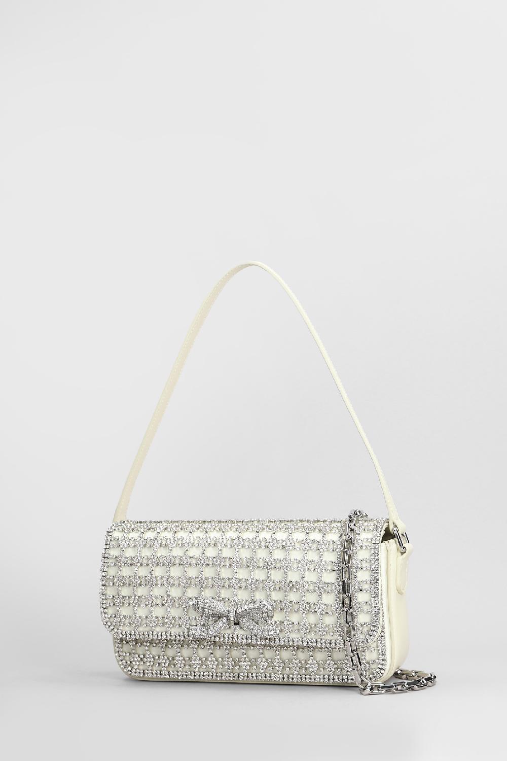 Deliberti Self Portrait Borsa A Spalla Crystal Baguette Bag In Poliestere Beige Cod. 408262 - Deliberti The Luxury Shopping