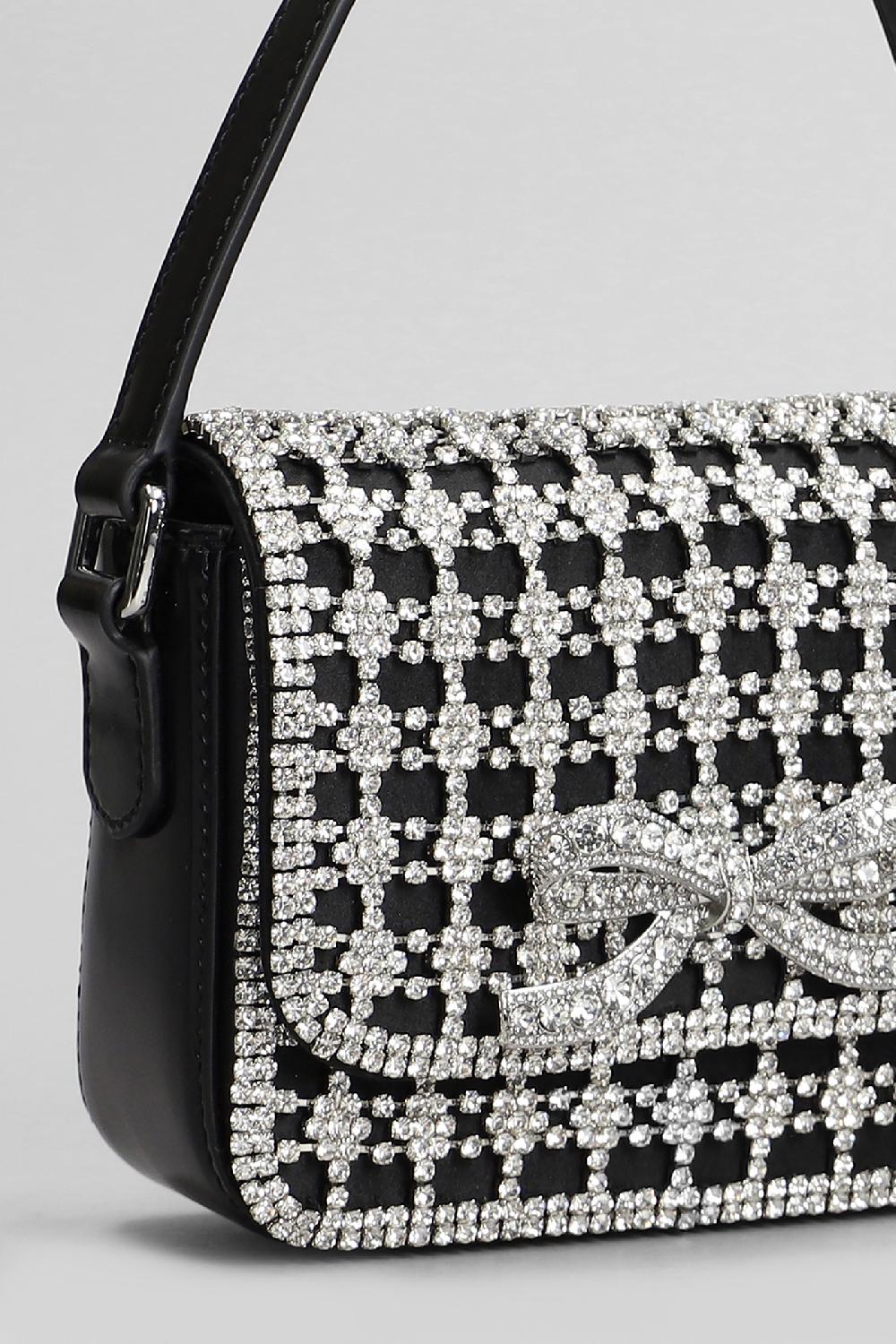 Deliberti Self Portrait Borsa A Spalla Crystal Micro Bag In Poliestere Nero Cod. 408263 - Deliberti The Luxury Shopping