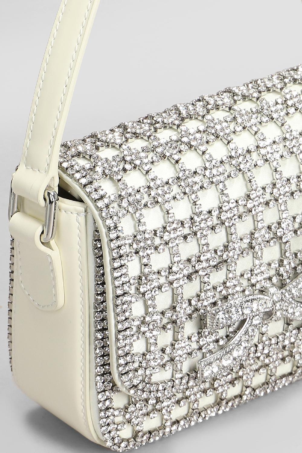Deliberti Self Portrait Borsa A Spalla Crystal Micro Bag In Poliestere Beige Cod. 408264 - Deliberti The Luxury Shopping