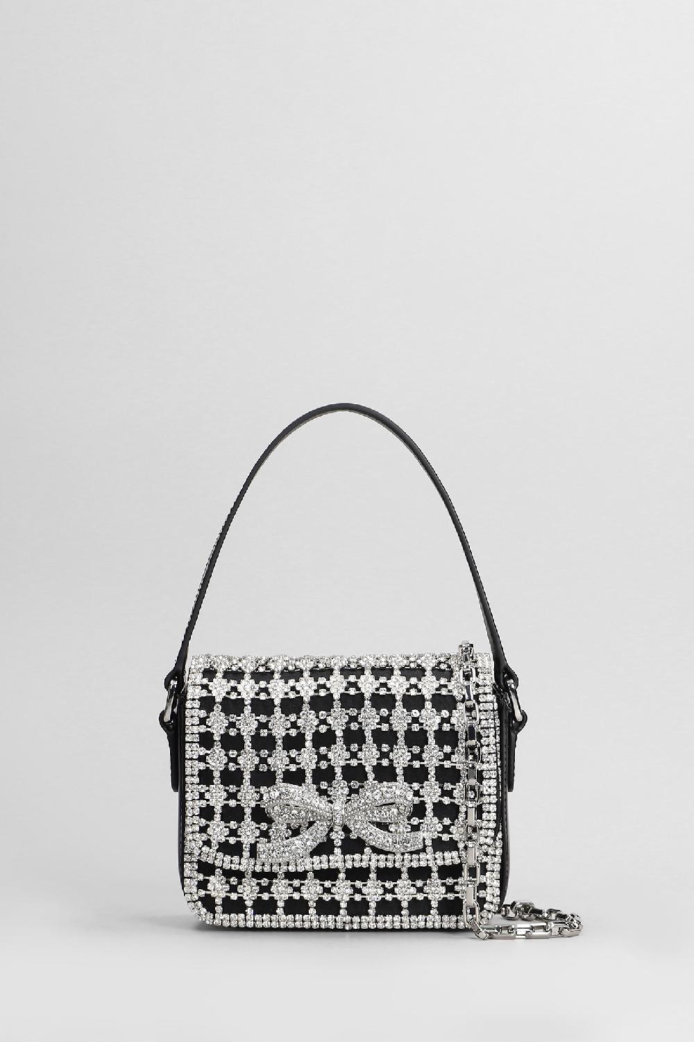 Deliberti Self Portrait Borsa a spalla crystal micro bag in poliestere nero cod. 408263 - Deliberti The Luxury Shopping