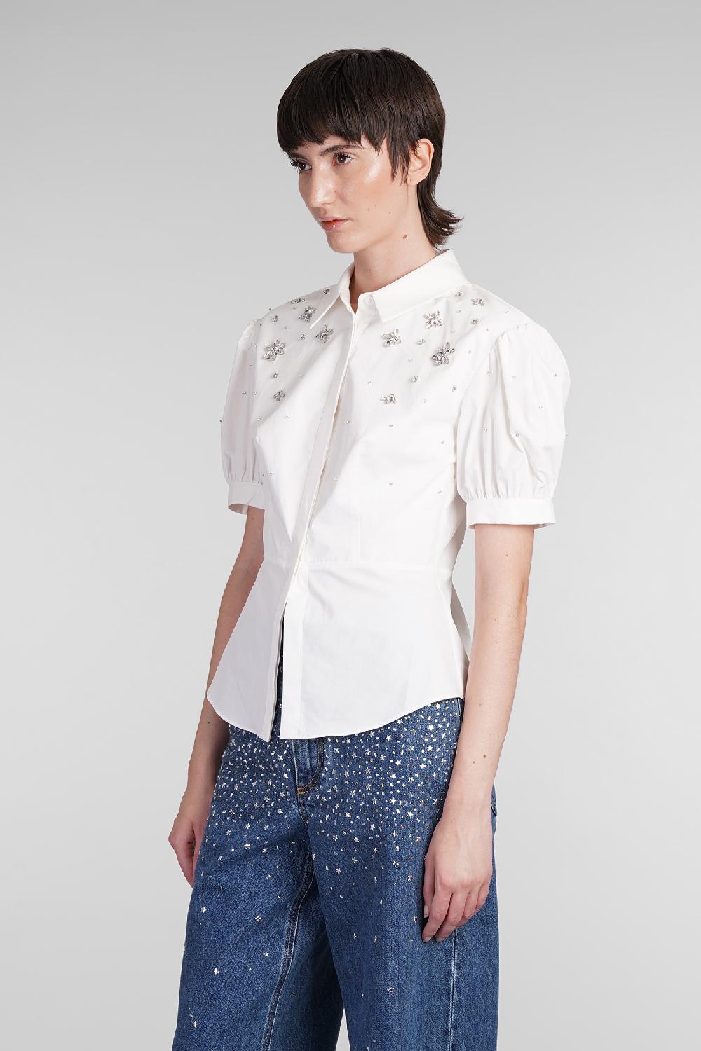 Deliberti Self Portrait Camicia In Cotone Bianco Cod. 403753 - Deliberti The Luxury Shopping